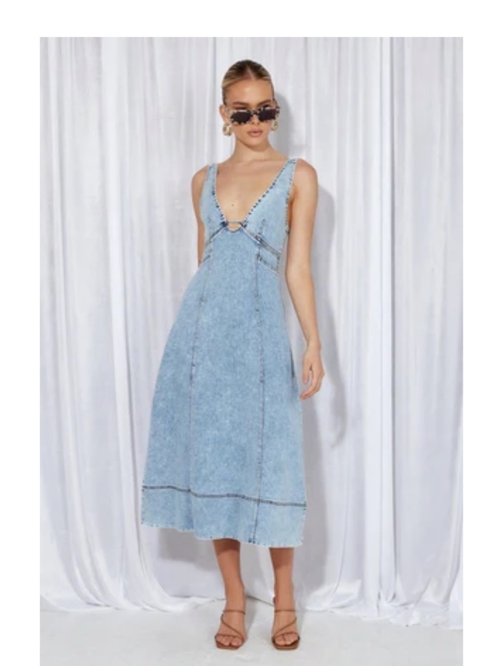 NWT Hello Molly Midi Denim Dress Aus 6/ US XS